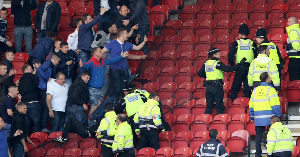 Leeds fans clash with police after Boro defeat TEAMtalk