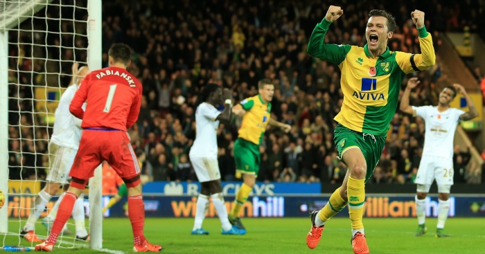 Jonny Howson Norwich v Swansea TEAMtalk