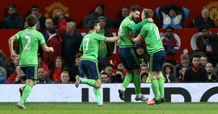 Charlie Austin: Celebrates first Southampton goal at Manchester United