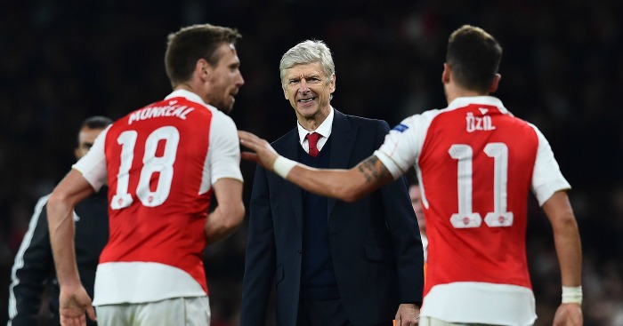 Nacho Monreal Arsene Wenger Mesut Ozil