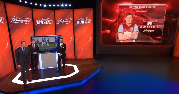 Budweiser dream goal Warren Byrne: Winner of the Dream Goal competition