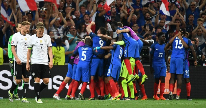 France Agony & ecstacy: France celebrate as Germany look dejected