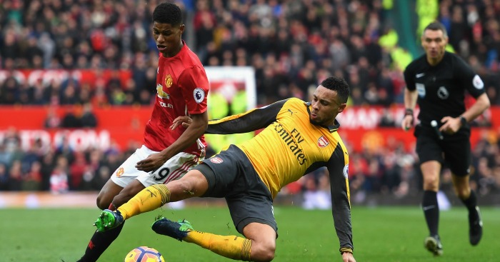 Francis Coquelin: Midfielder battles with Marcus Rashford