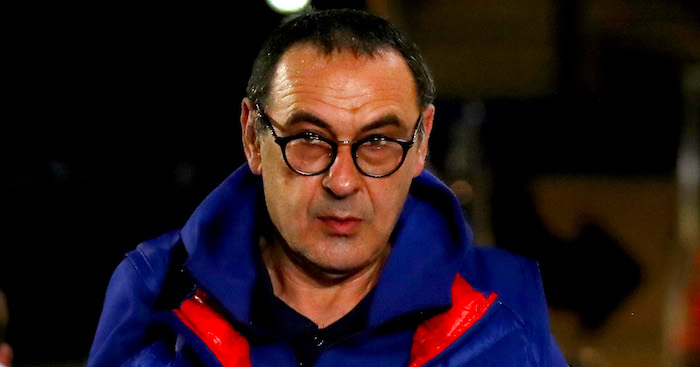 LONDON, ENGLAND - FEBRUARY 27: Maurizio Sarri, Manager of Chelsea arrives at the stadium prior to the Premier League match between Chelsea FC and Tottenham Hotspur at Stamford Bridge on February 27, 2019 in London, United Kingdom. (Photo by Clive Rose/Getty Images)