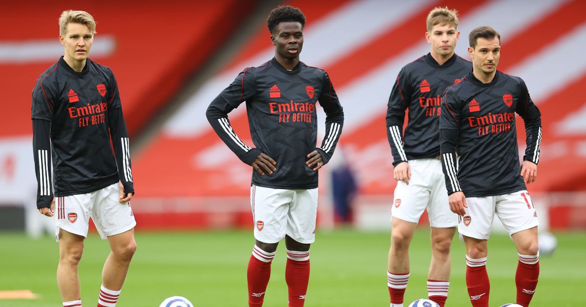 Martin Odegaard, Bukayo Saka, Emile Smith Rowe, Cedric Soares Arsenal TEAMtalk