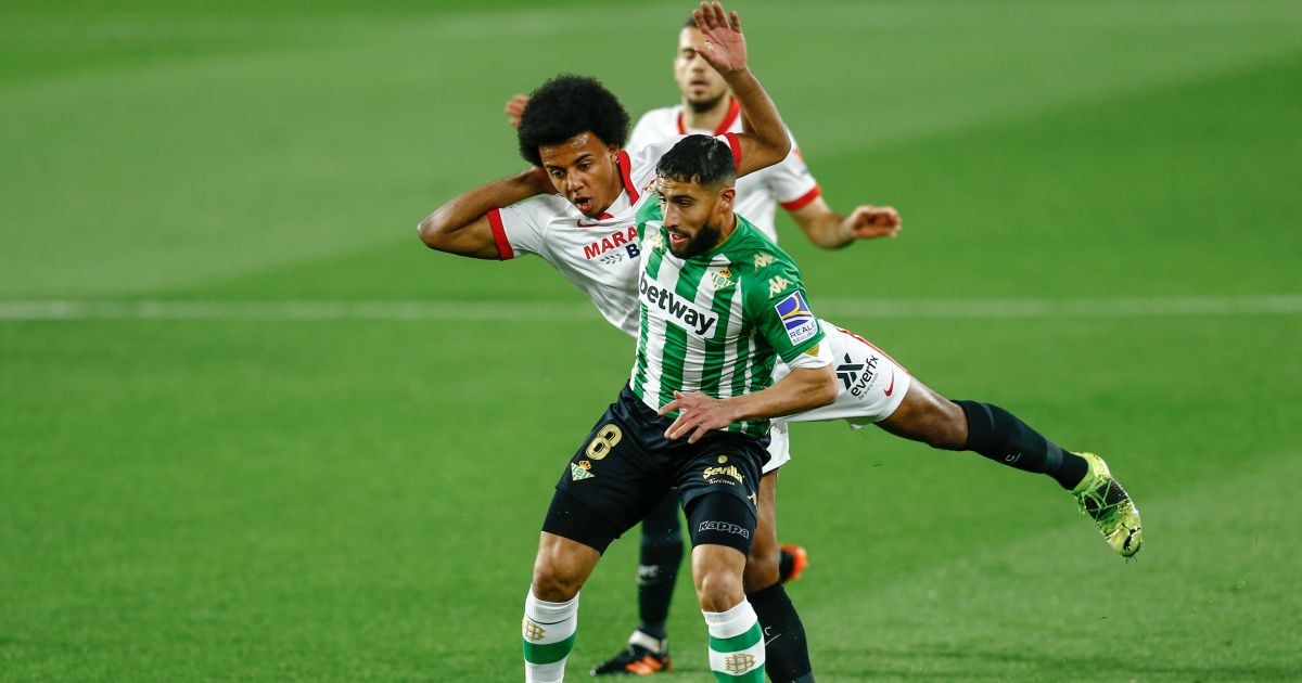 Jules Kounde, Nabil Fekir Sevilla v Real Betis March 2021