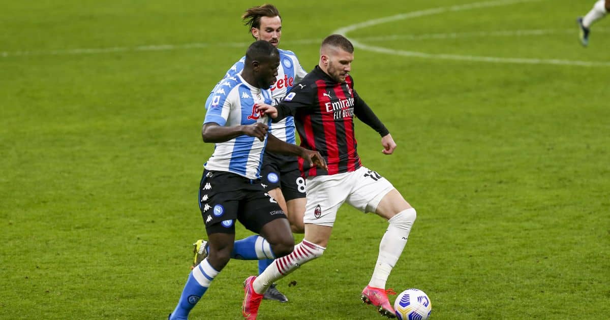 Kalidou Koulibaly, Ante Rebic AC Milan v Napoli March 2021