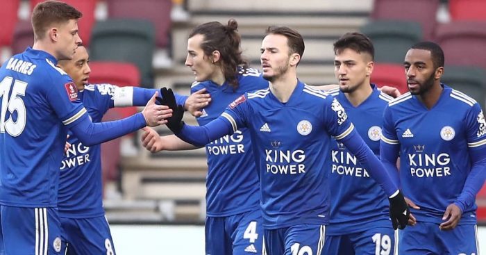 Cengiz Under, James Maddison, Caglar Soyuncu Leicester January 2021