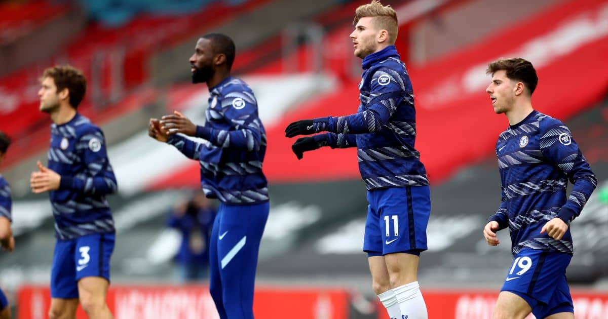 Antonio Rudiger, Timo Werner, Mason Mount Southampton v Chelsea February 2021