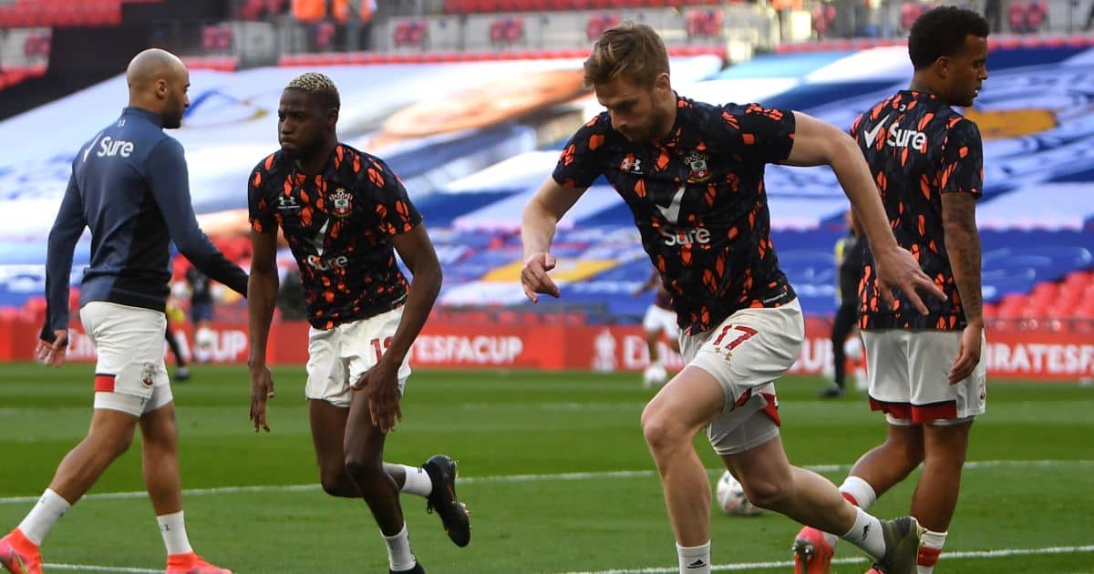 Ryan Bertrand, Stuart Armstrong Leicester v Southampton April 2021 TEAMtalk Ryan Bertrand, Stuart Armstrong Leicester v Southampton April 2021