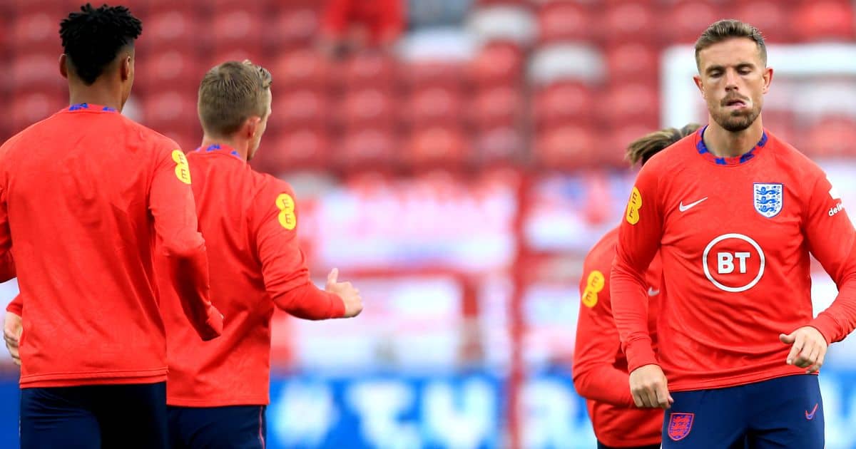 Jordan Henderson England warm-up TEAMtalk Jordan Henderson England warm-up TEAMtalk