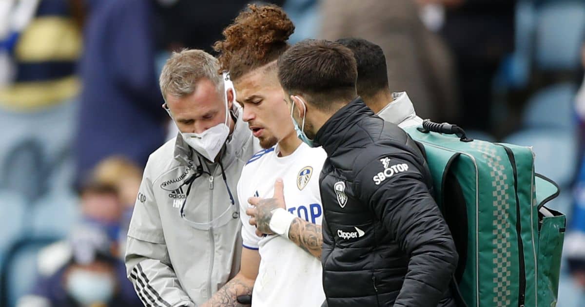 Kalvin Phillips, Leeds United midfielder leaves the pitch with shoulder injury, TEAMtalk