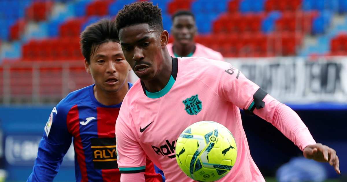 Takashi Inui, Junior Firpo, Eibar v Barcelona TEAMtalk