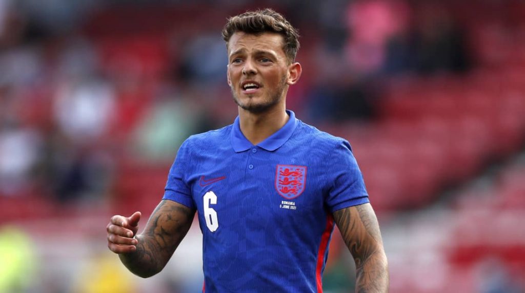 Ben White playing for England, June 2021