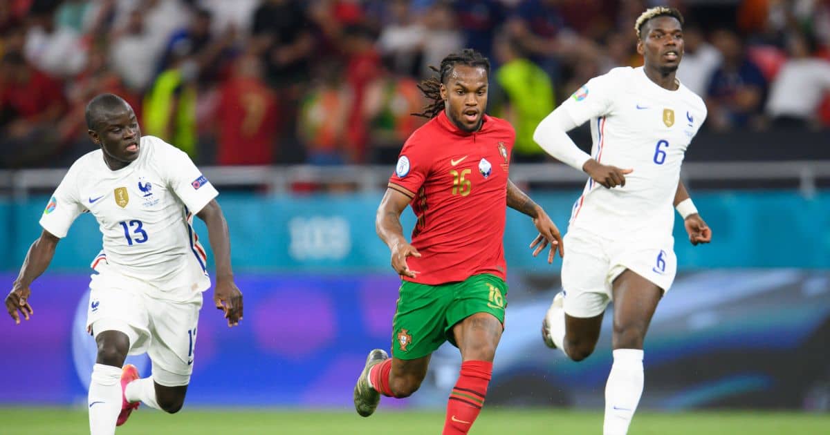 Renato Sanches, N'Golo Kante, Paul Pogba Portugal v France Euro 2020