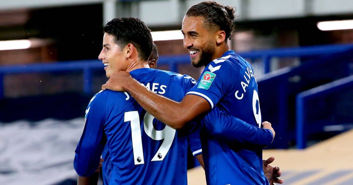 James Rodriguez, Dominic Calvert-Lewin, Everton celeb