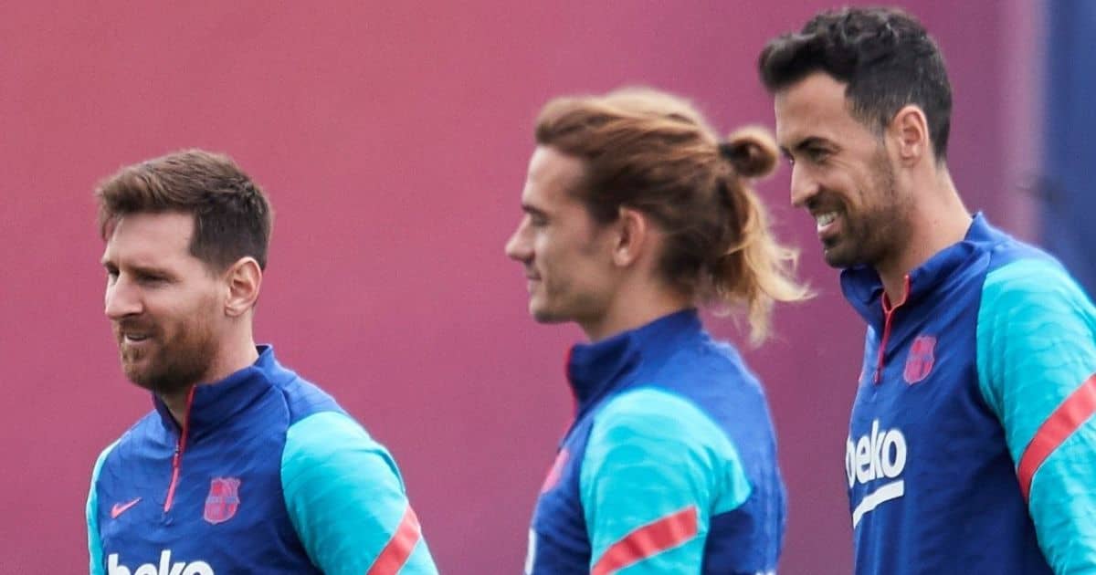 Lionel Messi, Antoine Griezmann Sergio Busquets, Barcelona