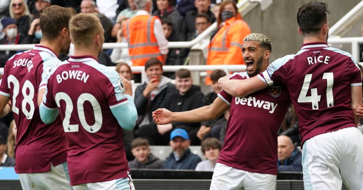 Declan Rice, Said Benrahma, Newcastle v West Ham August 2021 Declan Rice, Said Benrahma
