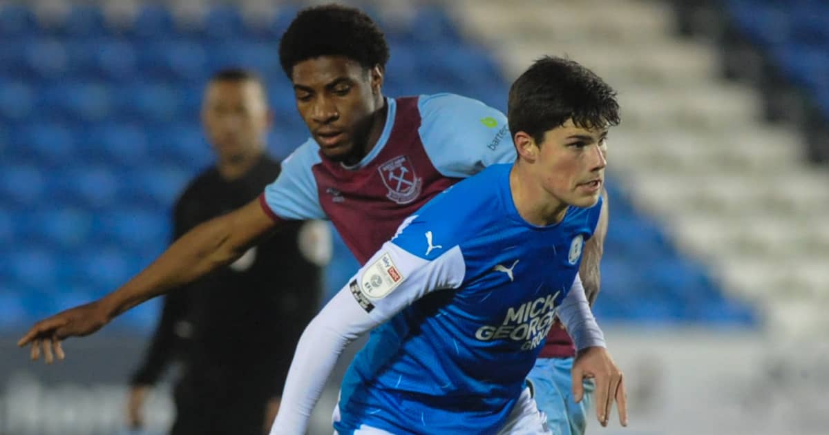 Peterborough centre-back Ronnie Edwards during an EFL Trophy match 2020