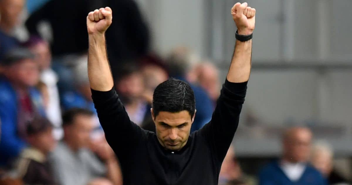 Mikel Arteta celebrates after Arsenal beat Burnley in September 2021 Mikel Arteta celebrates Arsenal beating Burnley