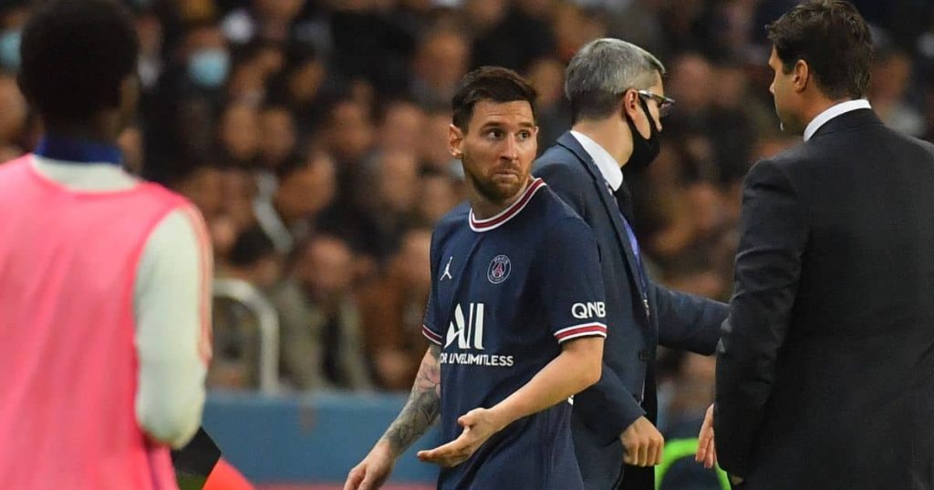 Lionel Messi Mauricio Pochettino PSG September 2021