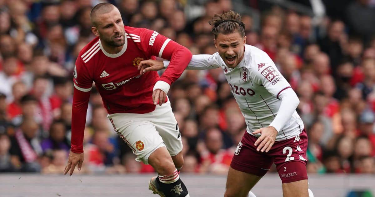 Luke Shaw Matty Cash Man Utd Aston Villa September 2021