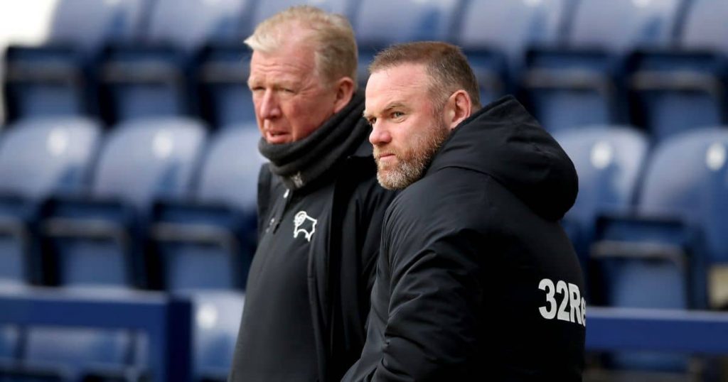 Steve McClaren and Wayne Rooney Derby County