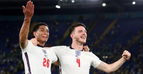 Declan Rice and Jude Bellingham England