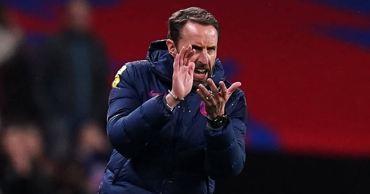 Gareth Southgate clapping from the touchline during England v Albania Gareth Southgate clapping from the touchline