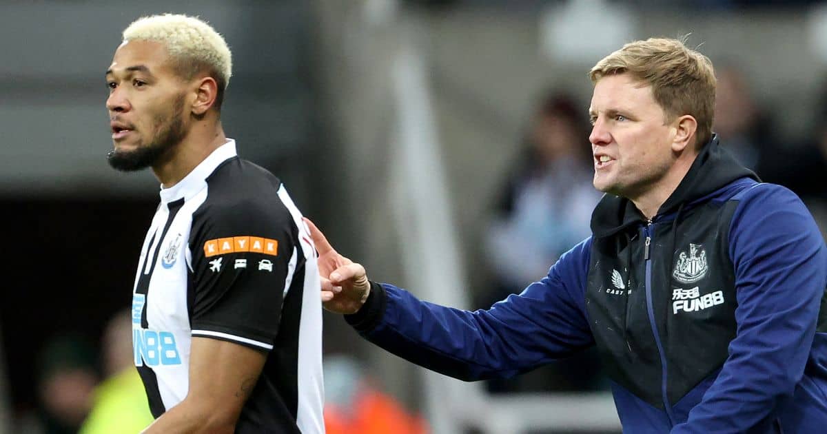 Eddie Howe Joelinton Newcastle 2021 TEAMtalk1 Eddie Howe Joelinton Newcastle 2021 TEAMtalk1
