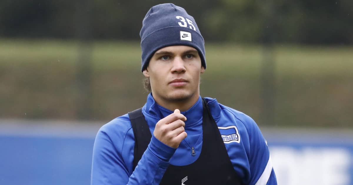 Arsenal centre-back Omar Rekik during his Hertha Berlin days Arsenal centre-back Omar Rekik during his Hertha Berlin days
