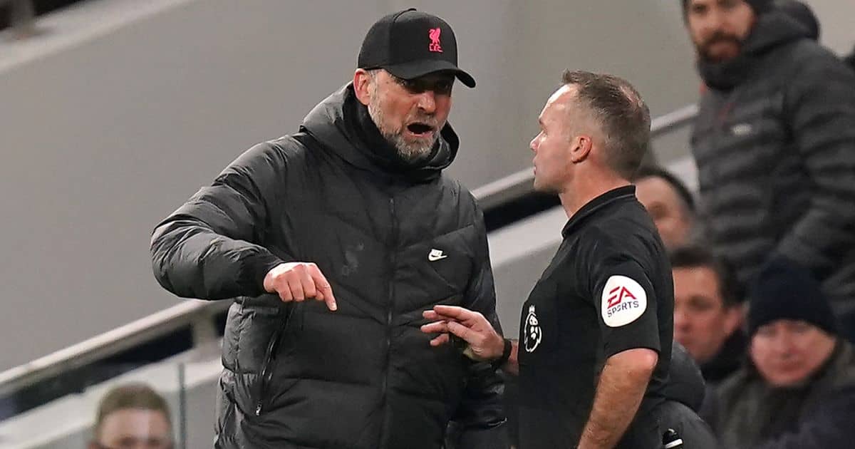 Furious Klopp slams referee Tierney for 'crucial' errors in Liverpool draw