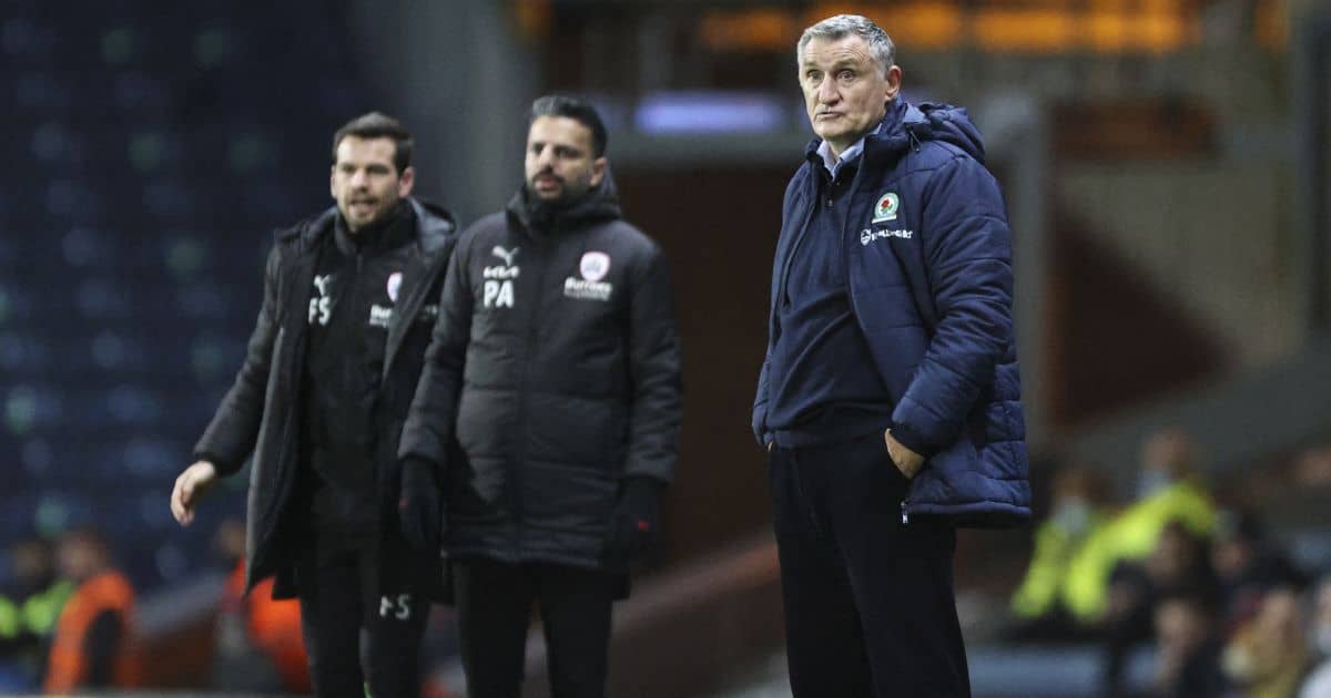 Blackburn manager Tony Mowbray on the touchline, December 2021 Blackburn manager Tony Mowbray, December 2021