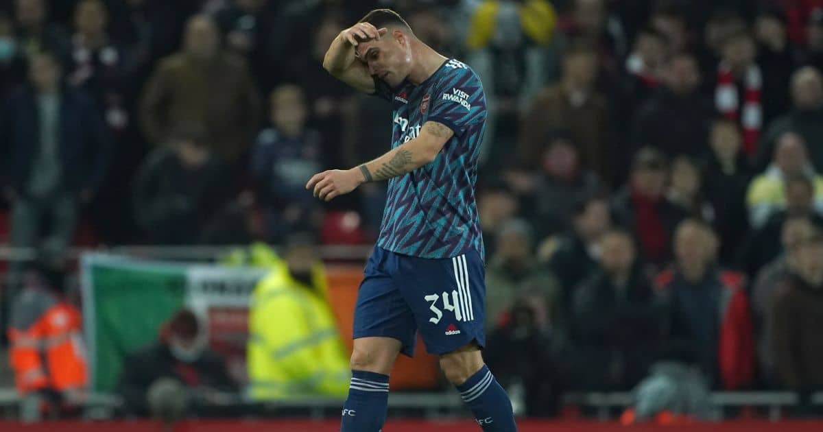 Granit Xhaka, Liverpool v Arsenal January 2022