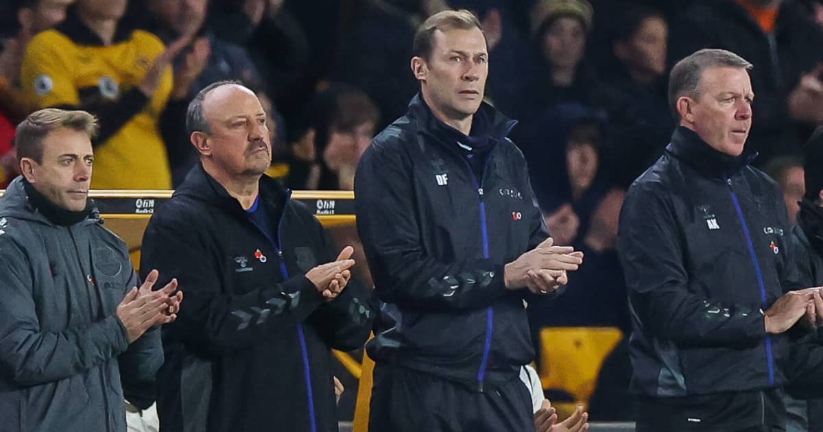 Rafa Benitez, Duncan Ferguson, Everton, November 2021.