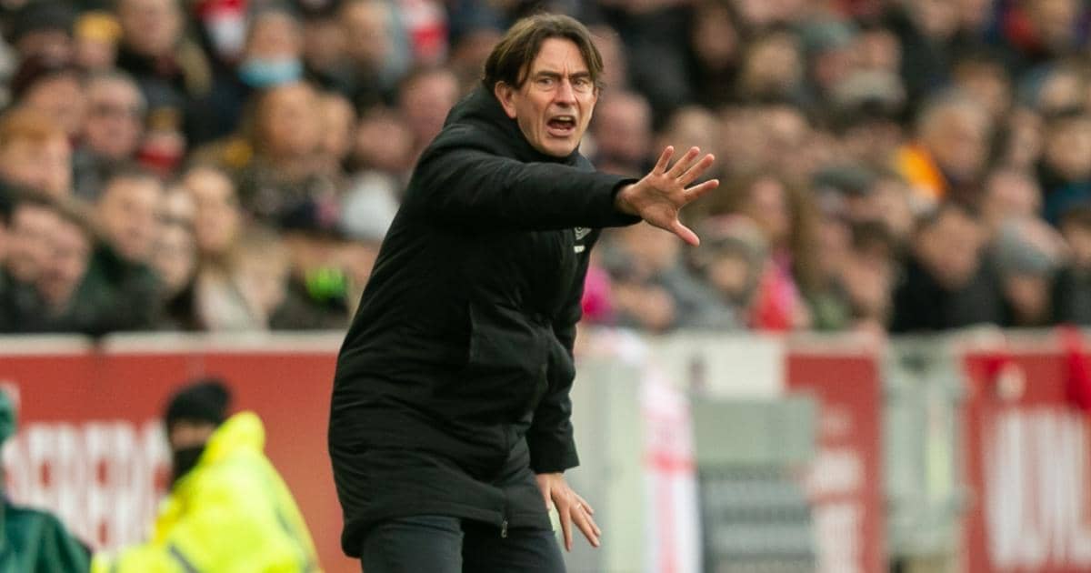 Thomas Frank on the touchline for Brentford Thomas Frank on the touchline