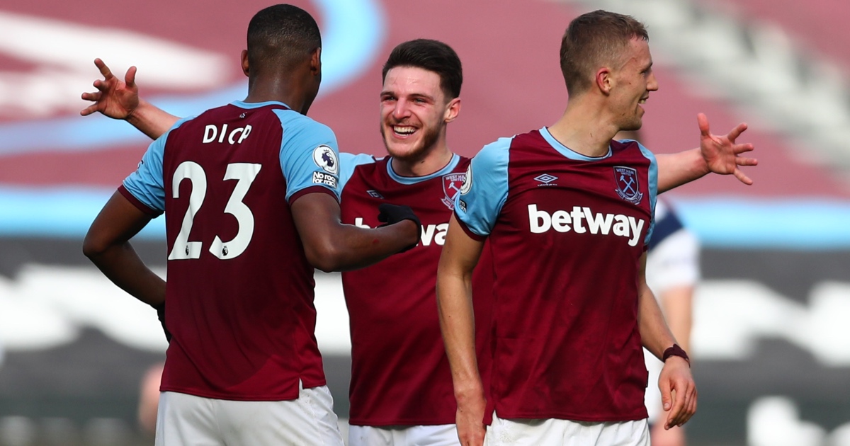 Issa Diop, Declan Rice and Tomas Soucek pictured after West Ham match against Tottenham Issa Diop West Ham