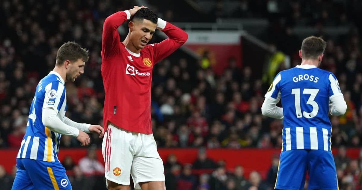 Cristiano Ronaldo Man Utd v Brighton February 2022