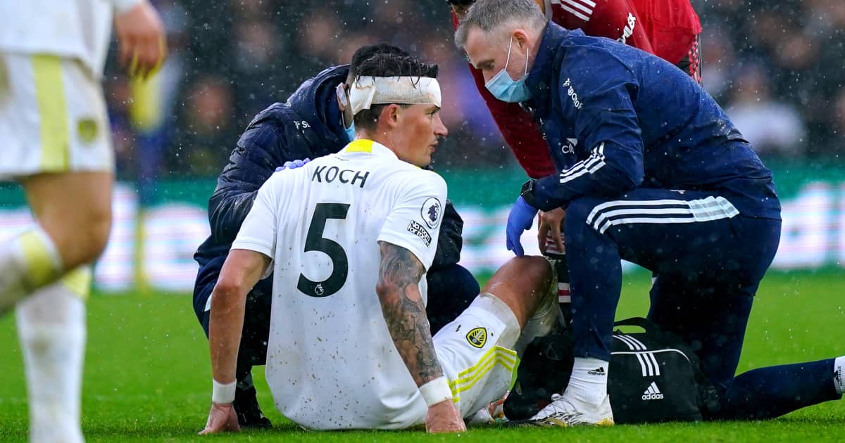 Robin Koch, Leeds United, February 2022. Robin Koch, Leeds United, February 2022.