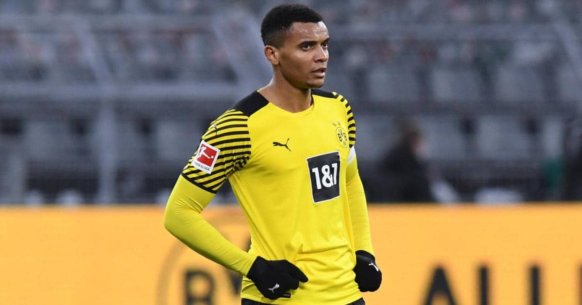 Manuel Akanji playing for Borussia Dortmund