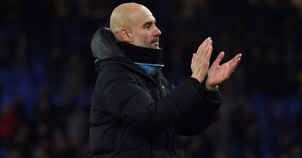 Pep Guardiola applauds travelling Man City fans after victory Pep Guardiola