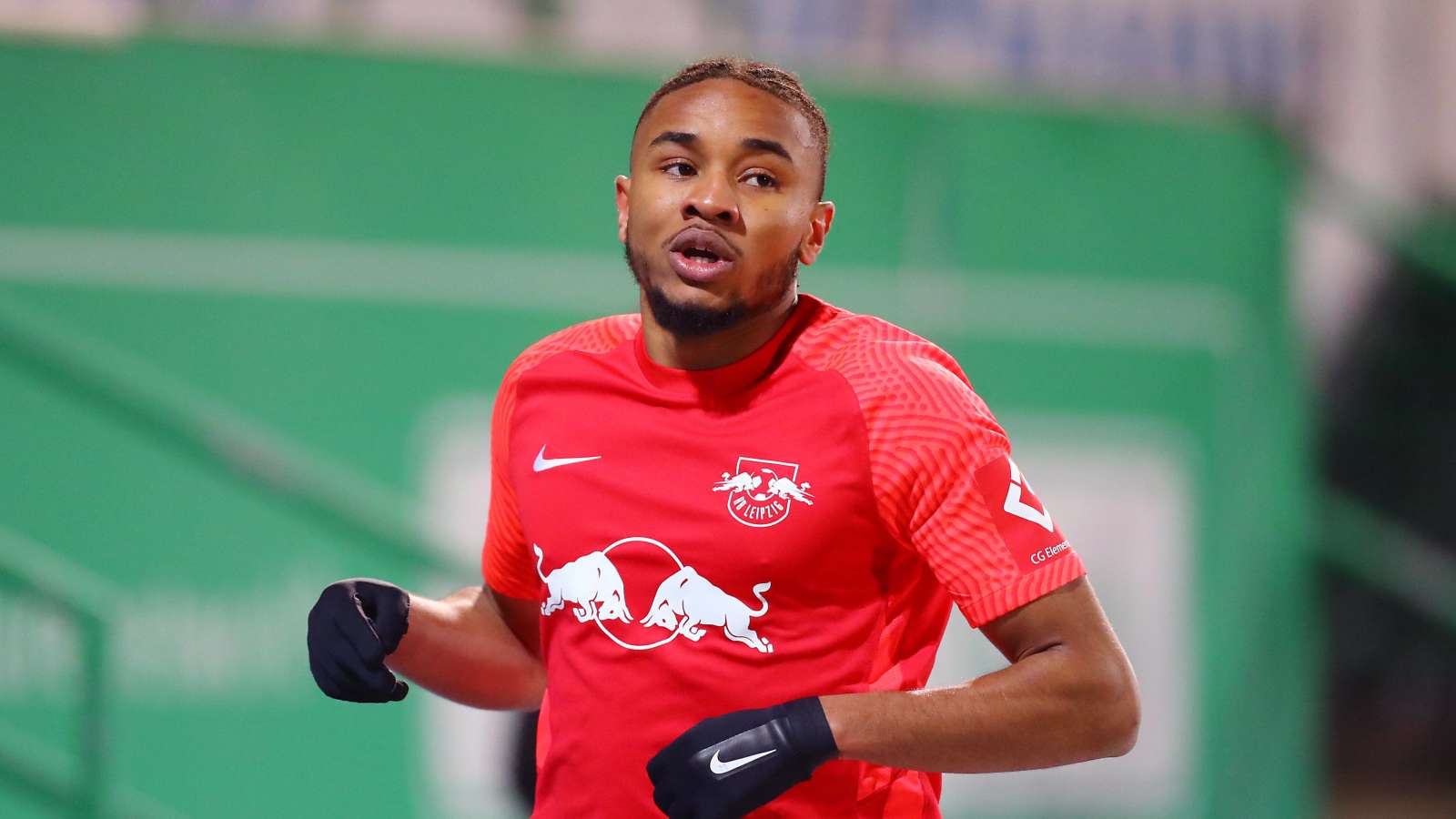 Christopher Nkunku playing for RB Leipzig