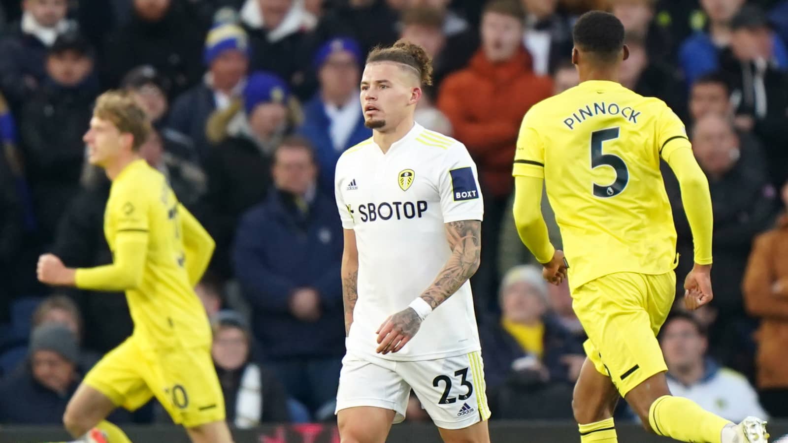 Kalvin Phillips, Leeds United, December 2021. Kalvin Phillips, Leeds United, December 2021.