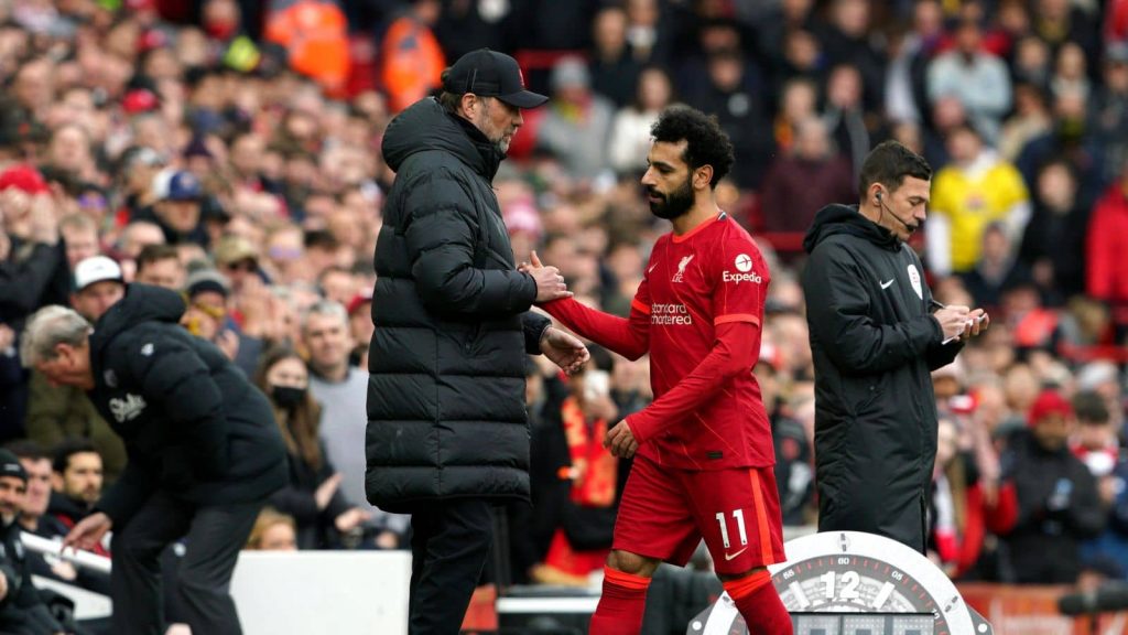 Jurgen Klopp, Mohamed Salah Liverpool v Watford April 2022