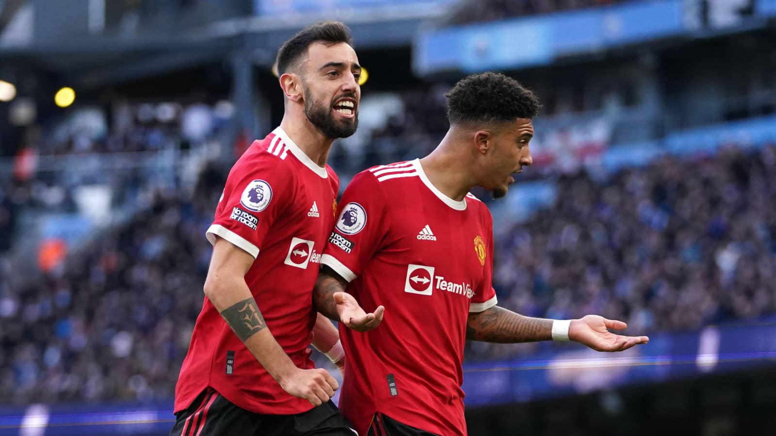 Man Utd pair Bruno Fernandes and Jadon Sancho