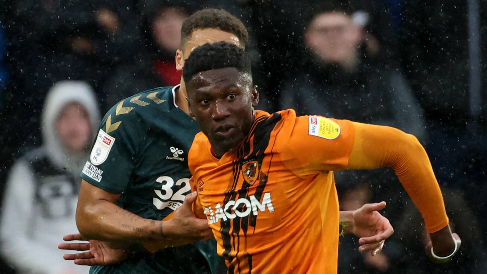 Di'Shon Bernard, Hull City, October 2021. Di'Shon Bernard, Hull City, October 2021.