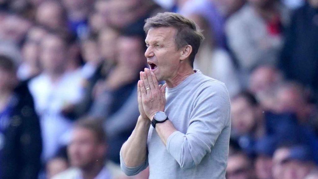 Jesse Marsch on the Leeds United touchline