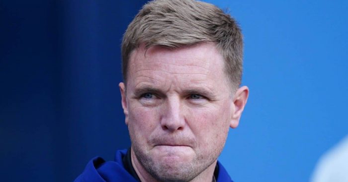 Eddie Howe, Newcastle manager, during Premier League match against Manchester City