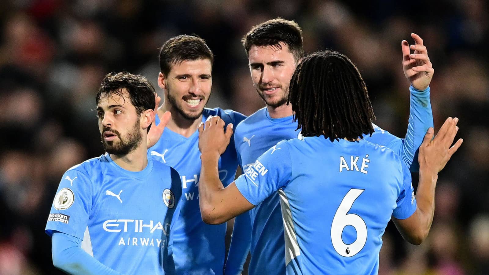 Man City quartet Bernardo Silva, Ruben Dias, Aymeric Laporte and Nathan Ake