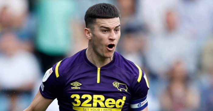 Tom Lawrence captaining Derby County